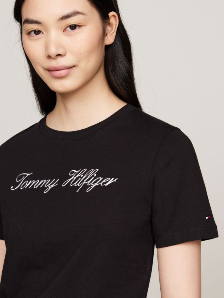 Black Regular Crew Neck T-Shirt  Women
