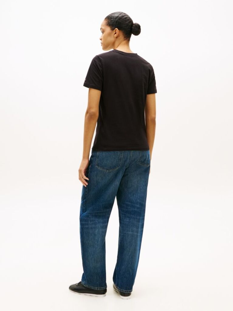 Black Regular Crew Neck T-Shirt  Women
