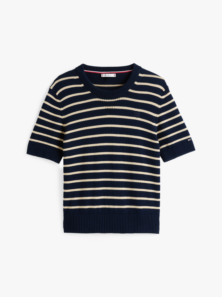Multi Short Sleeve Crew Neck Jumper  Women