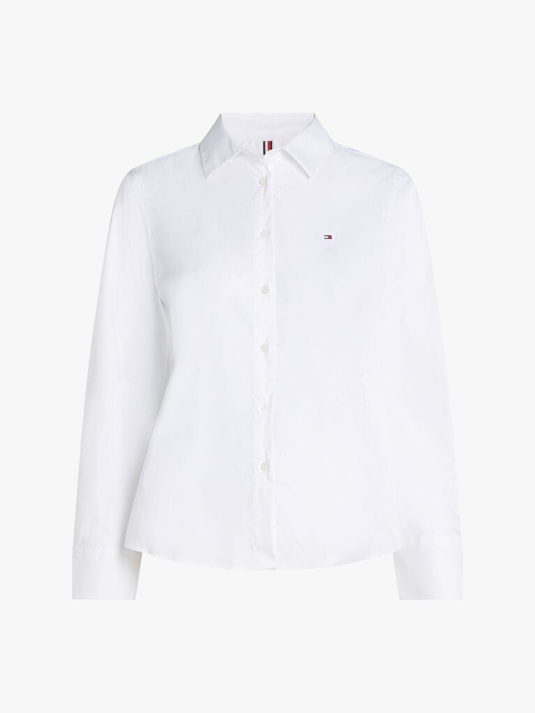 White Regular Fit Poplin Shirt  Women