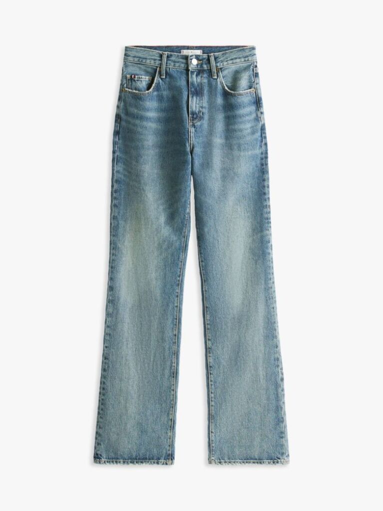 Blue High Rise Relaxed Bootcut Jeans  Women