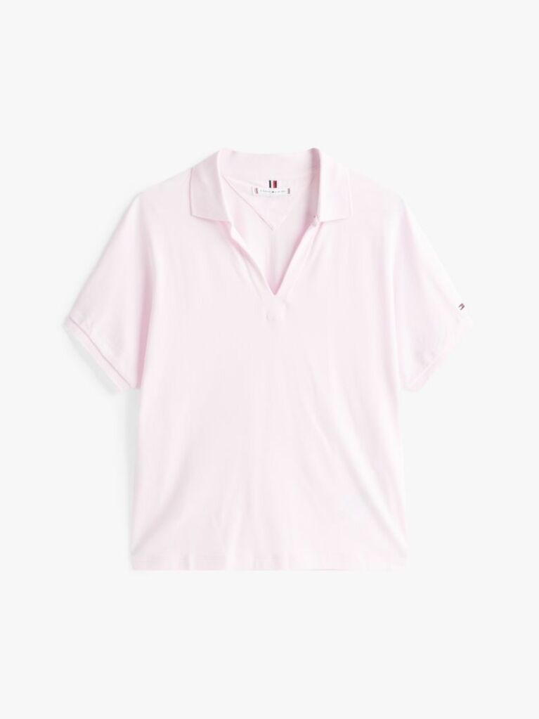 Pink Relaxed Polo Shirt  Women