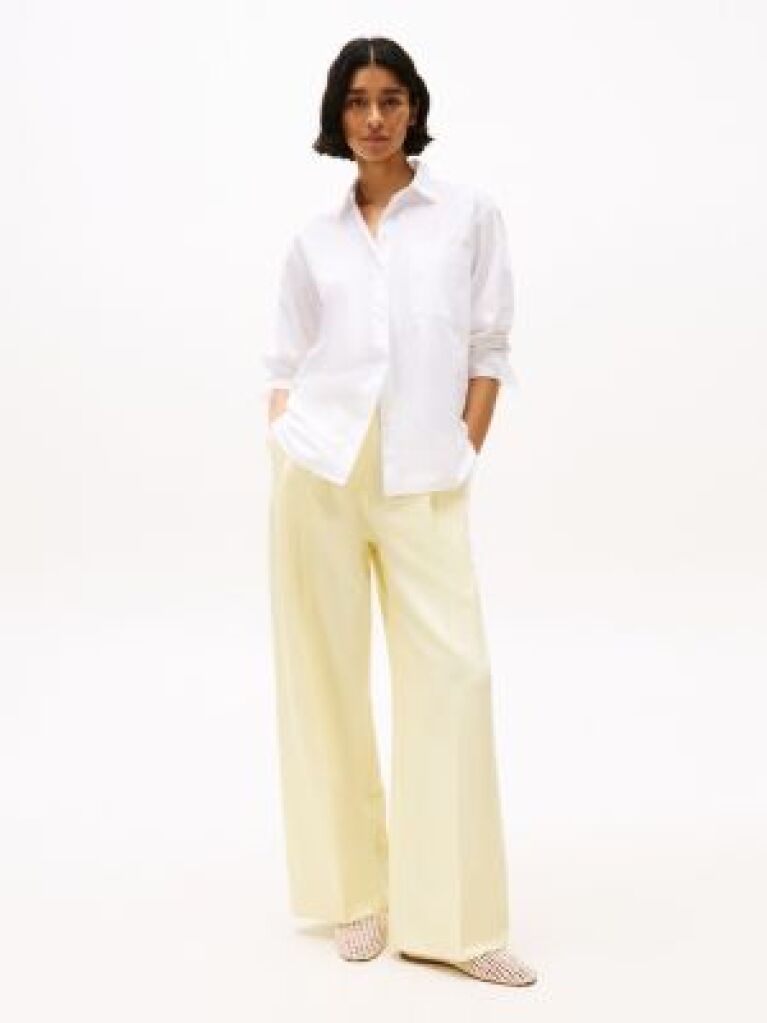 Yellow Relaxed Straight Leg Pants  Women