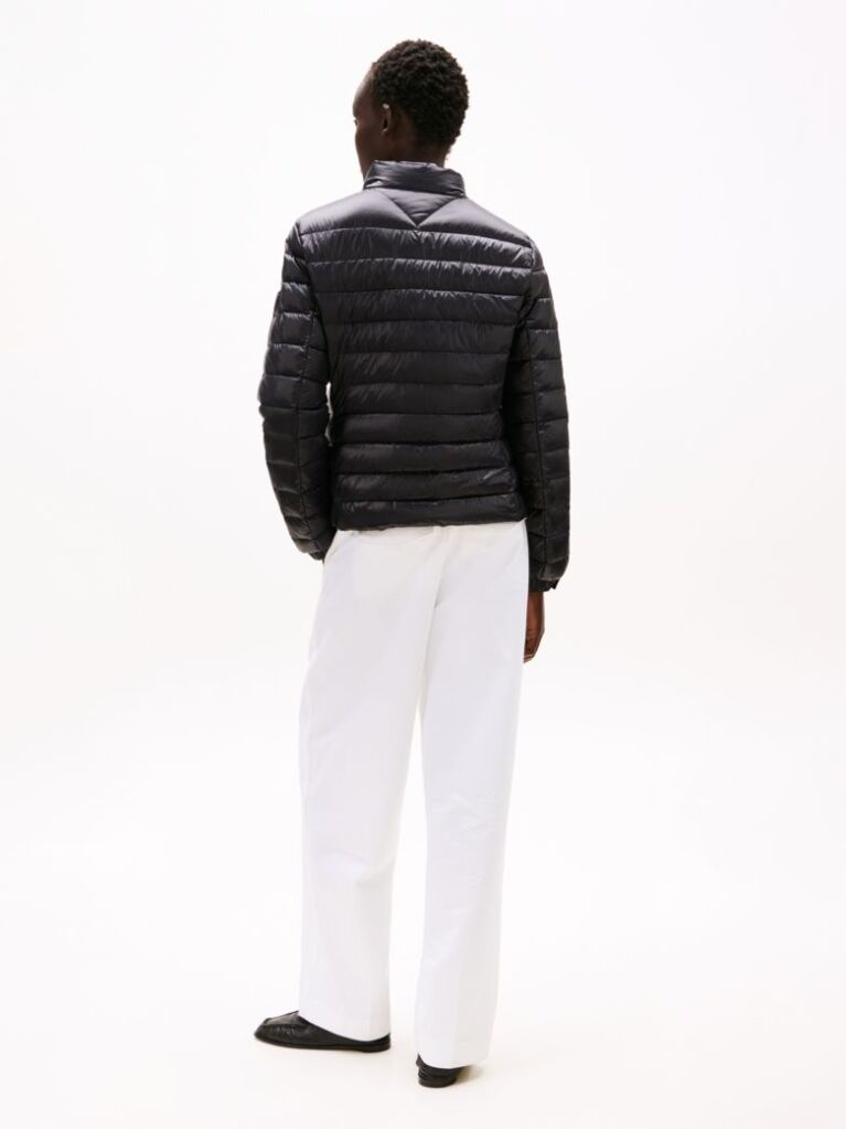Black Ultra Light Down Mock Neck Jacket  Women