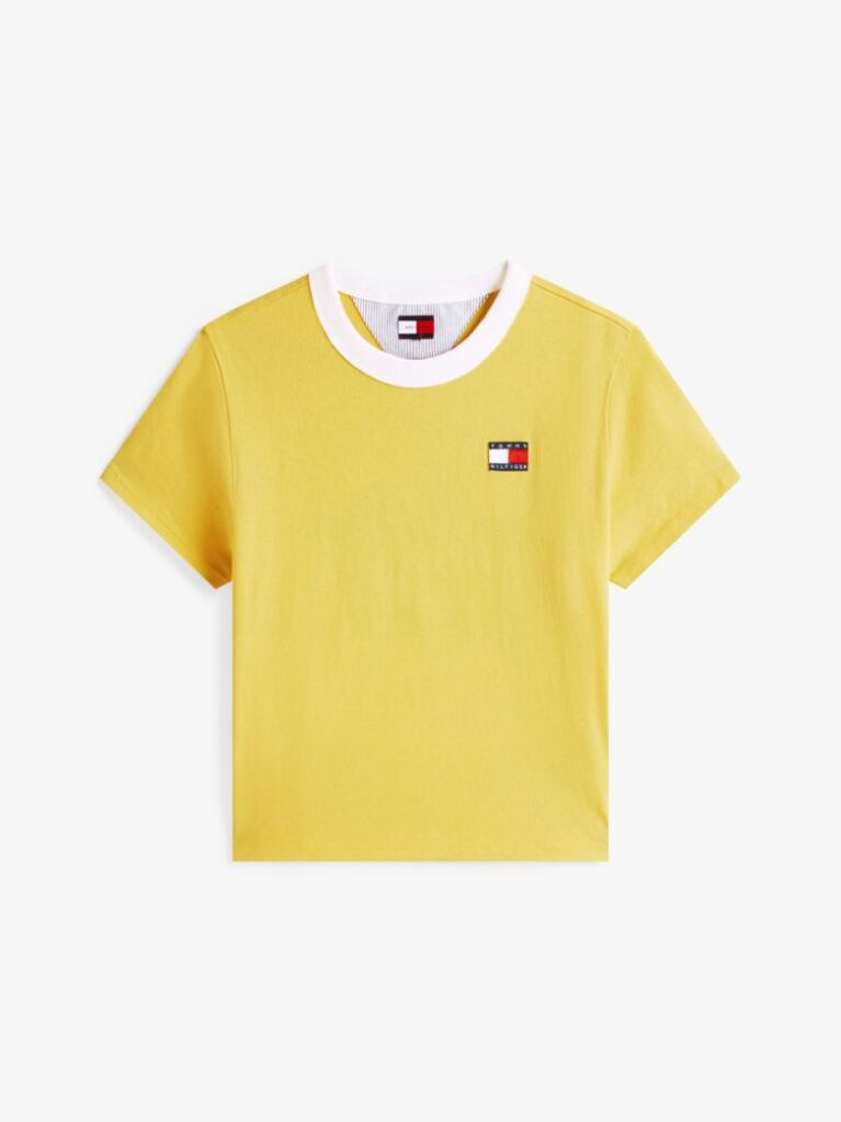 Yellow Hilfiger Sailing Relaxed Back Logo T-Shirt  Women