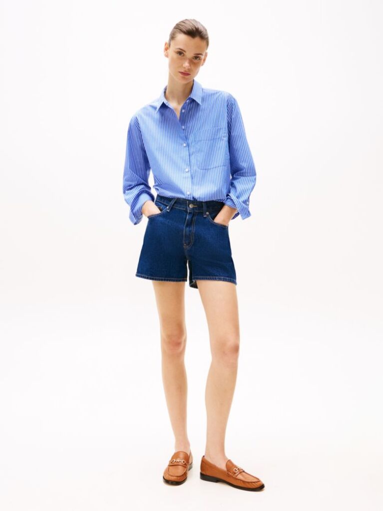 Multi Oversized Fit Poplin Shirt  Women