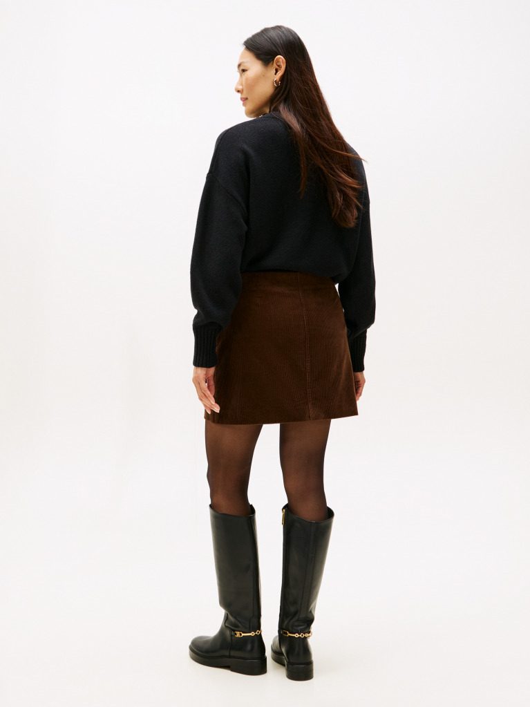 Brown Cargo Pocket Corduroy Mini Skirt  Women