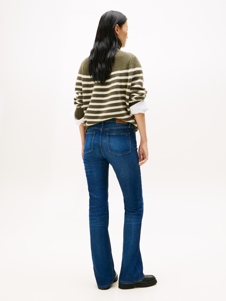 Blue Faded Mid Rise Bootcut Jeans  Women