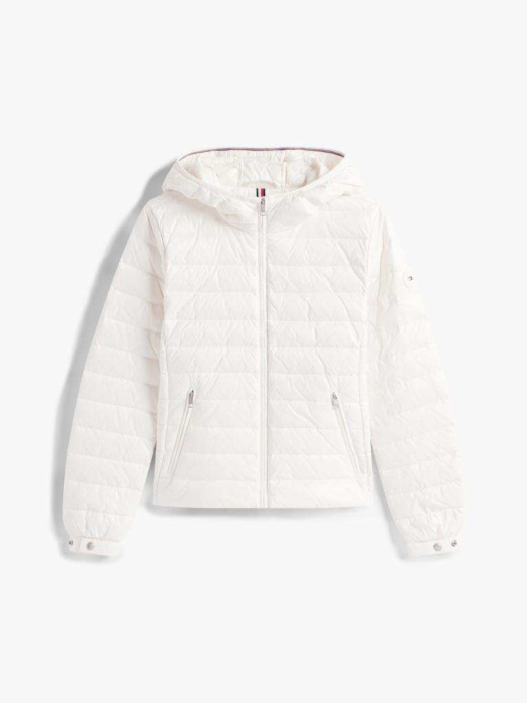 Beige Down Reg Hooded Jacket  Women