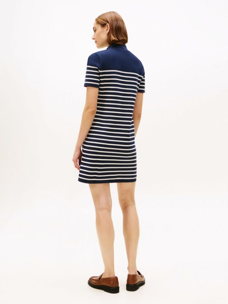 Multi Jersey Mock Neck Mini Jumper Dress  Women