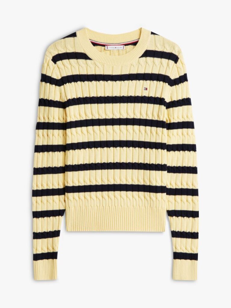 Multi Cable Knit Crew Neck Jumper  Women