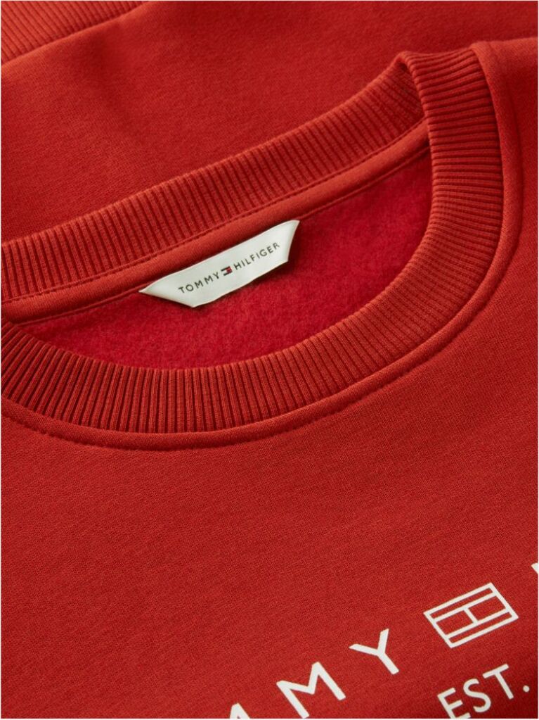 Red Logo Relaxed Fleece Sweatshirt  Women