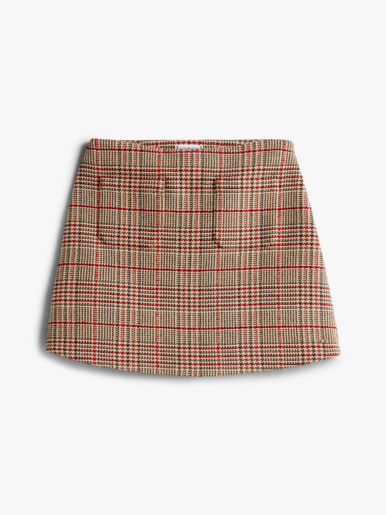 Multi Check Tweed Mini Skirt  Women
