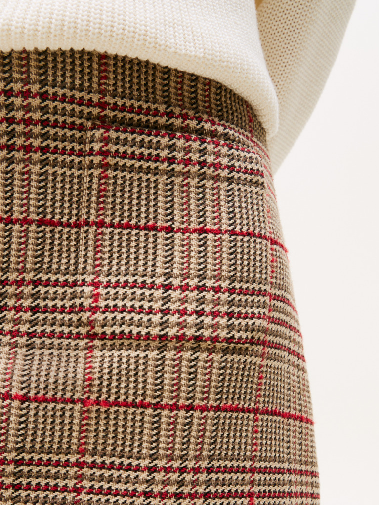 Multi Check Tweed Mini Skirt  Women