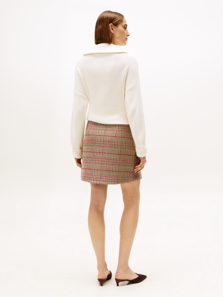 Multi Check Tweed Mini Skirt  Women