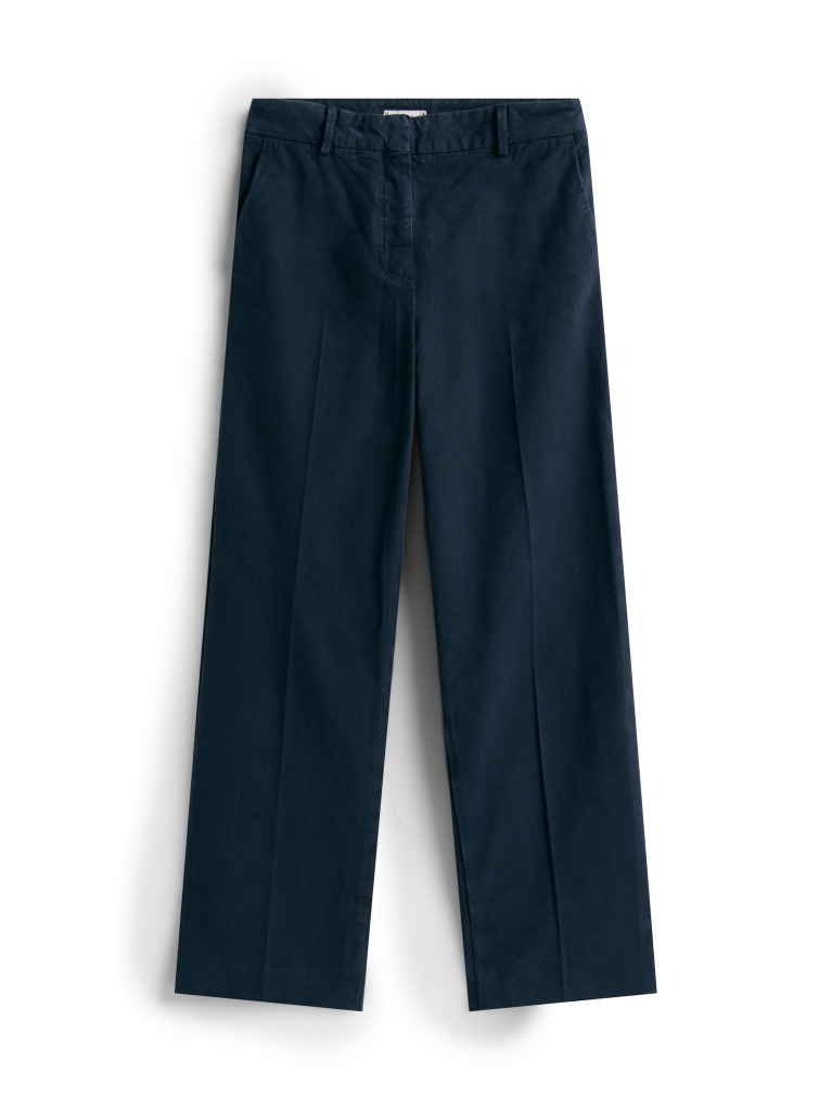Blue Relaxed Straight Leg Trousers  Women