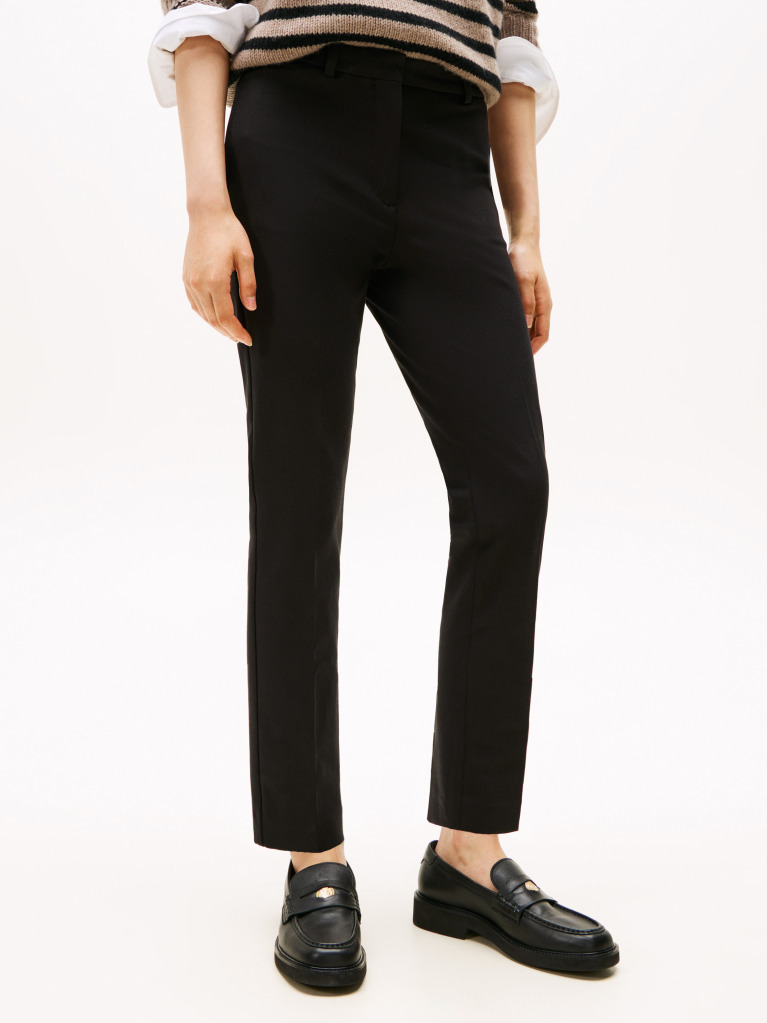 Black Gabardine Slim Trousers  Women