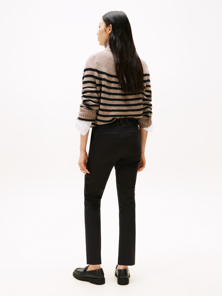 Black Gabardine Slim Trousers  Women