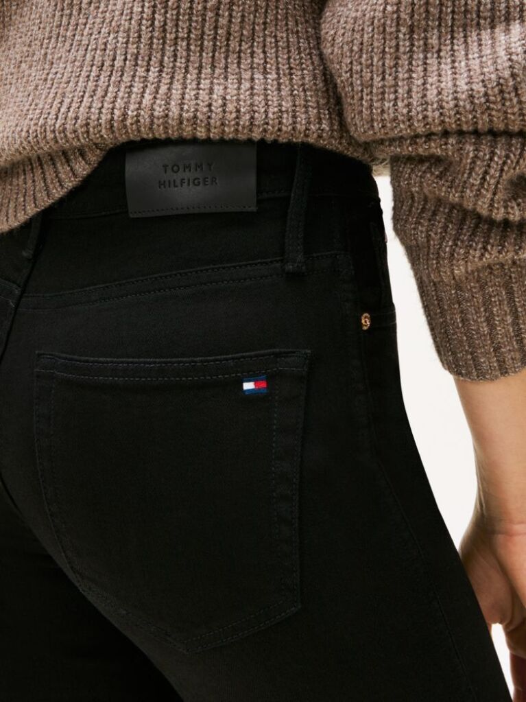 Black Mid Rise Bootcut Black Jeans  Women