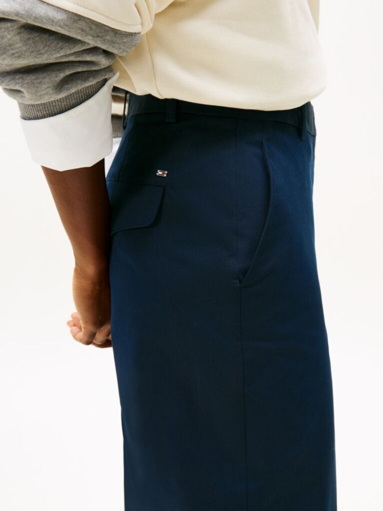 Blue Wide Leg Chinos  Women