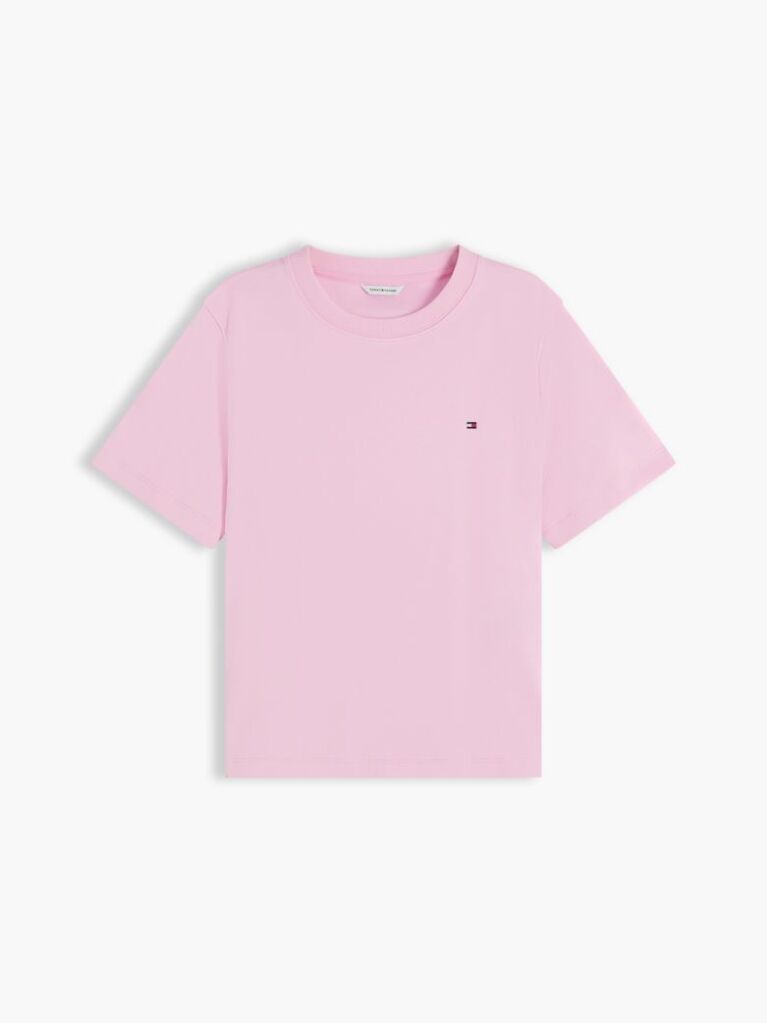 Pink Interlock Knit Boxy T-Shirt  Women