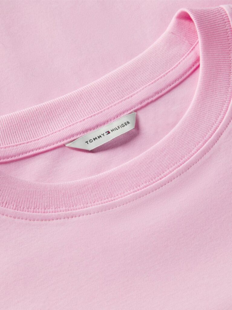 Pink Interlock Knit Boxy T-Shirt  Women