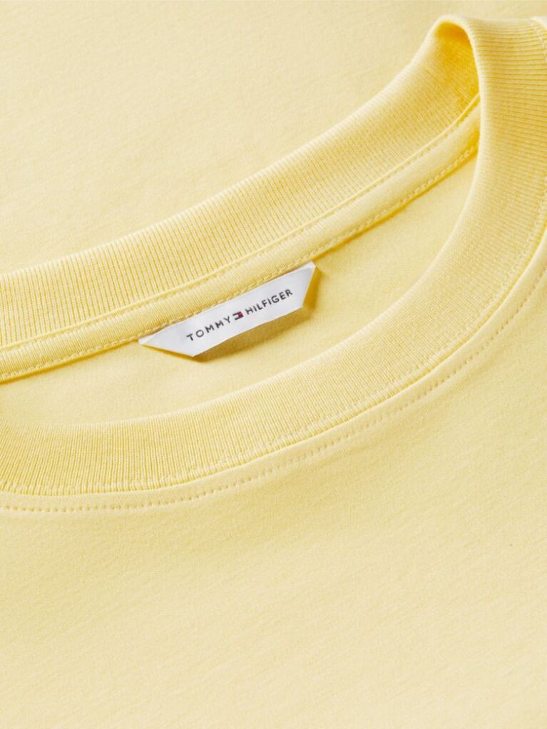 Yellow Interlock Knit Boxy T-Shirt  Women