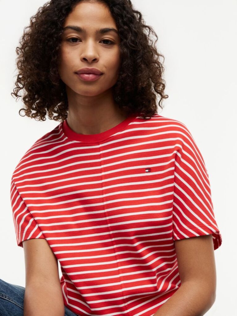 Multi Batwing Sleeve Crew Neck T-Shirt  Women