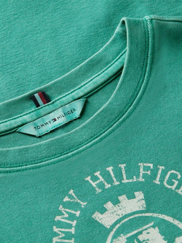 Green Washed Crest Slim T-Shirt  Women