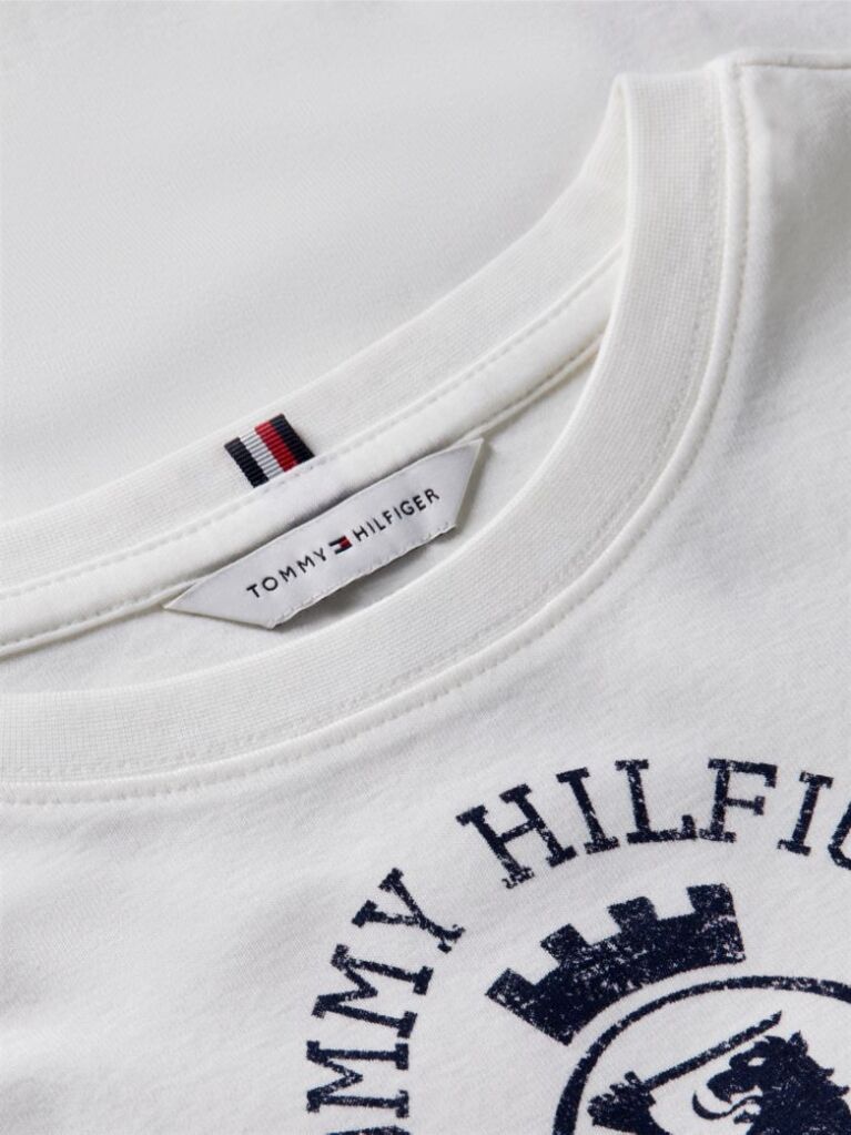 White Washed Crest Slim T-Shirt  Women