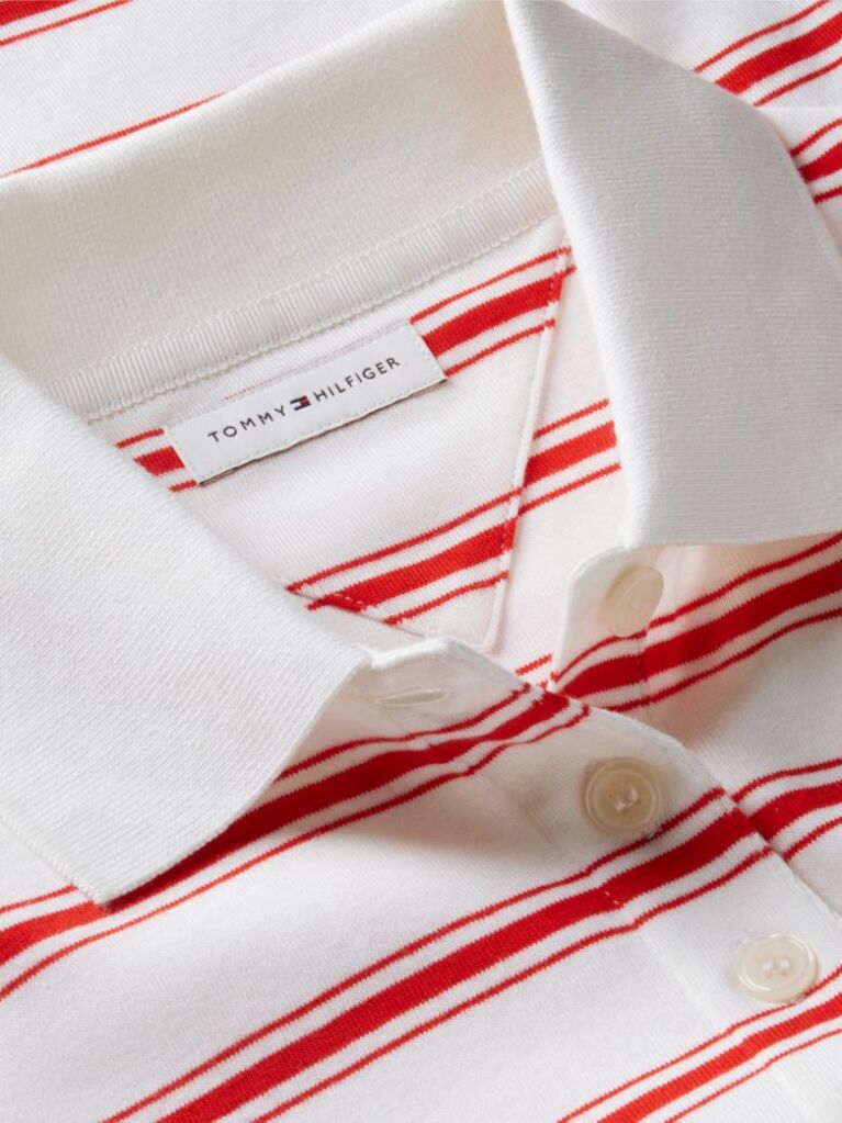 Multi Oversized Fit Stripe Polo Shirt  Women