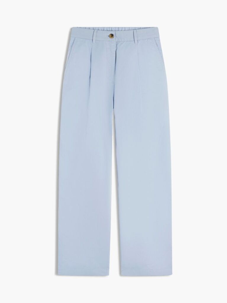 Blue Washed Barrel Leg Chinos  Women