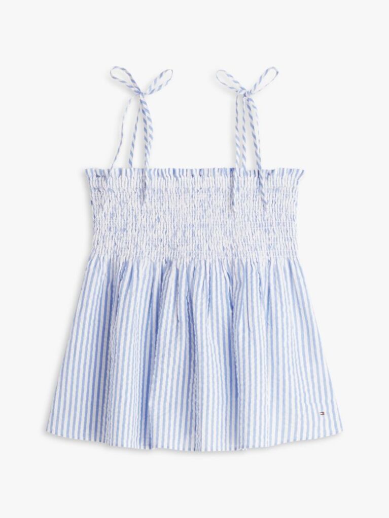 Multi Seersucker Smock Spaghetti Strap Top  Women