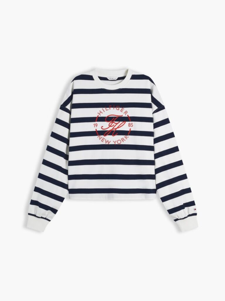 Multi Logo Relaxed Crew Neck Sweatshirt  Women