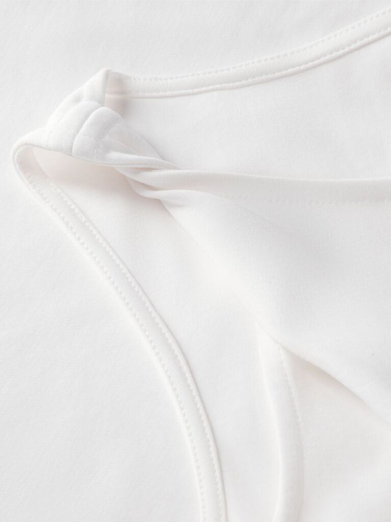 White Twist Boat Neck Sleeveless Top  Women