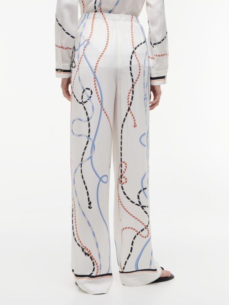 Multi Rope Print Relaxed Straight Trousers  Women