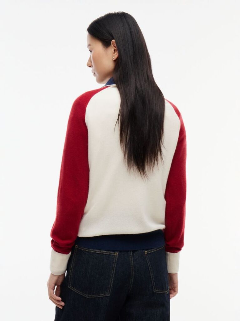 Multi Relaxed Quarter-Zip Jumper With Cashmere  Women