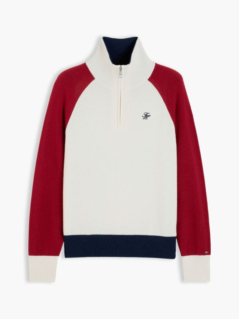 Multi Relaxed Quarter-Zip Jumper With Cashmere  Women