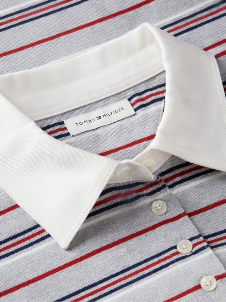 Multi Rugby Stripe Relaxed Polo Sweatshirt  Women