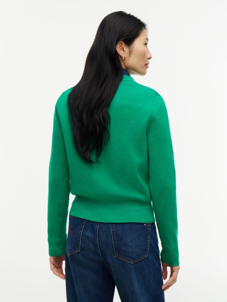 Green Premium Knit Crew Neck Jumper  Women