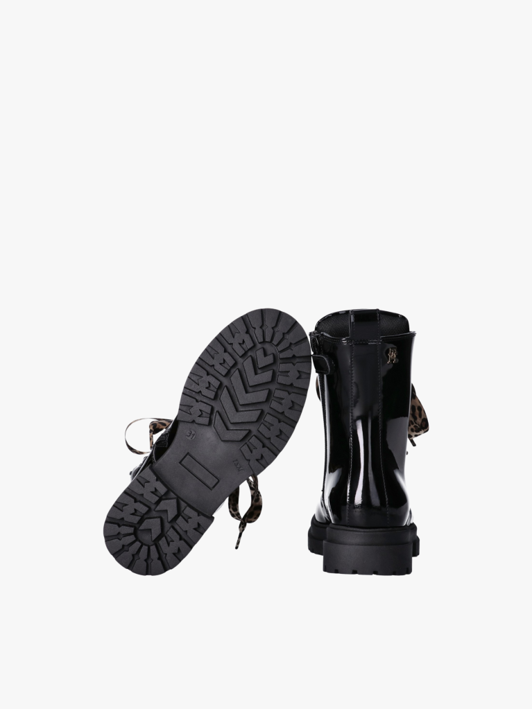Black Lace-Up Ankle Boots  Girls
